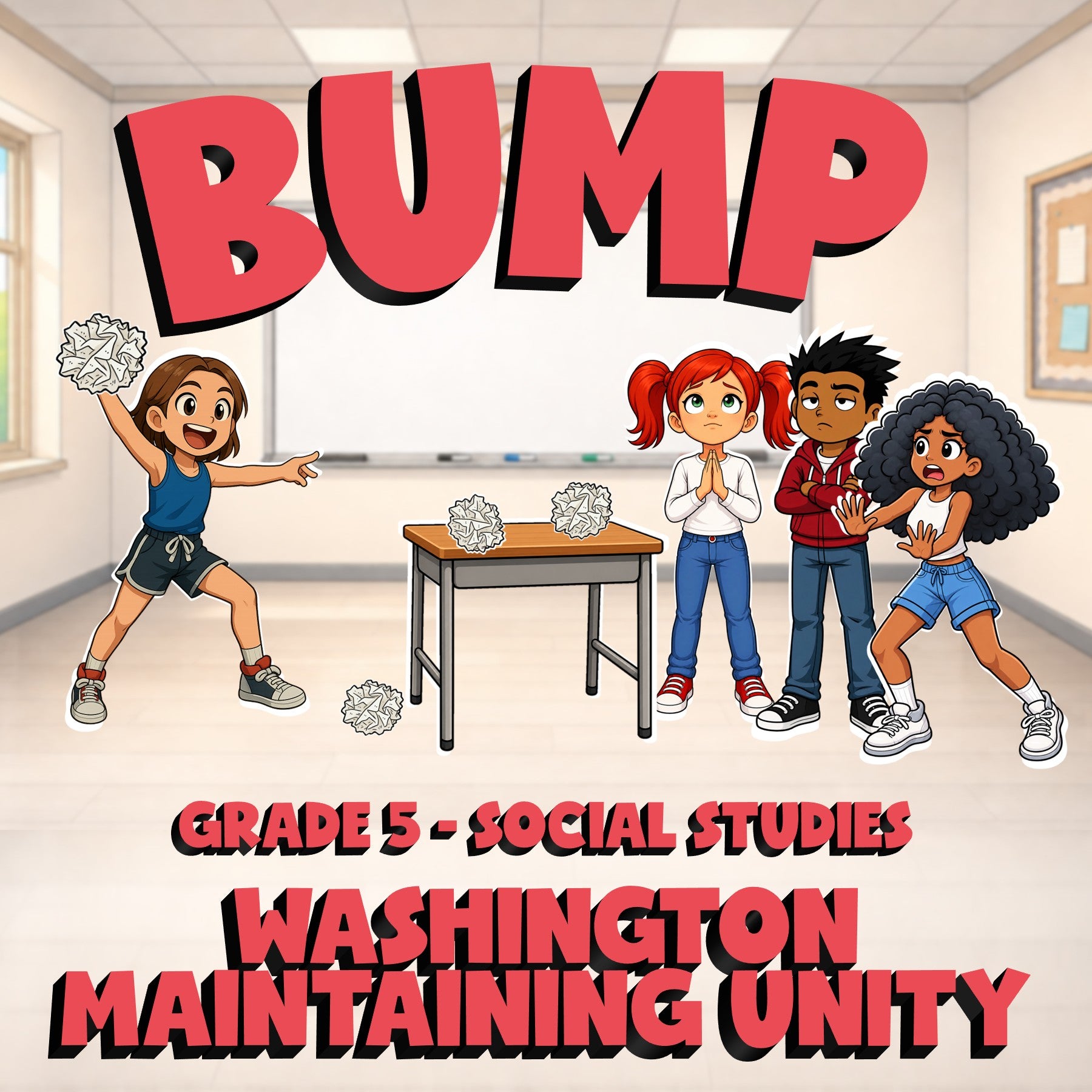 Washington Maintaining Unity BUMP Socials Game - No Prep Grade 5 Review Activity
