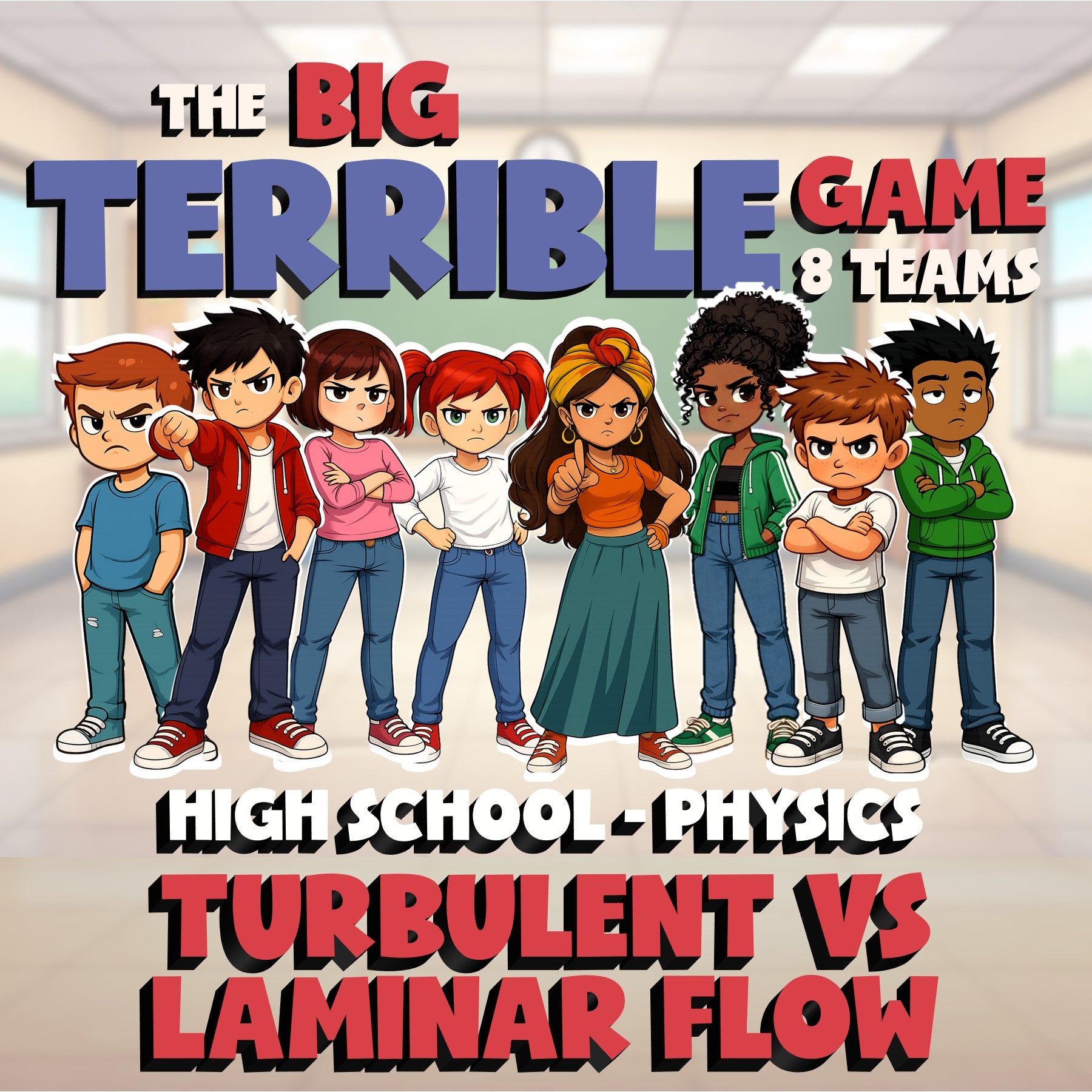 Turbulent vs Laminar Flow BIG TERRIBLE GAME - No Prep Physics Science Review