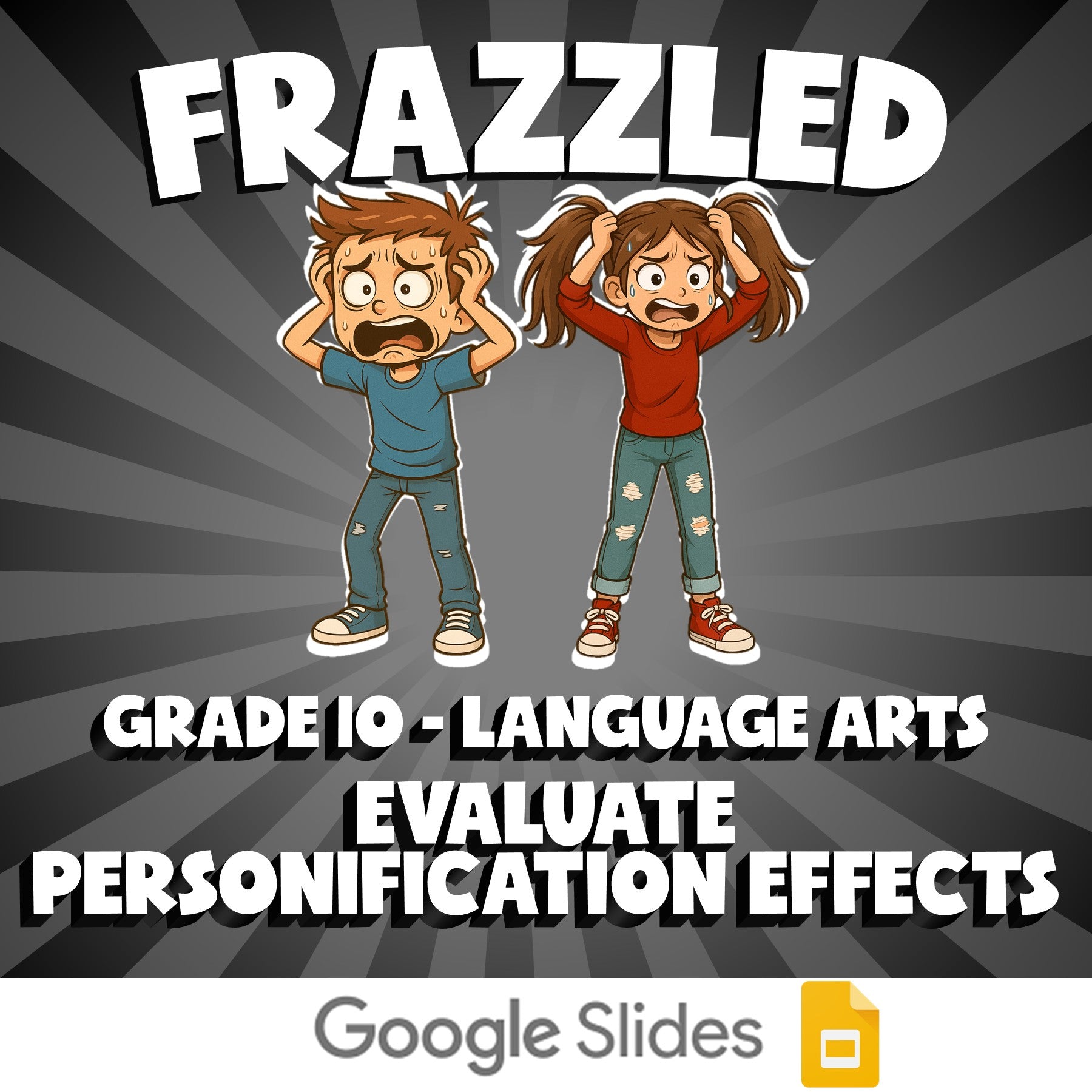 Evaluate Personification Effects FRAZZLED ELA Game - No Prep Grade 10 Review