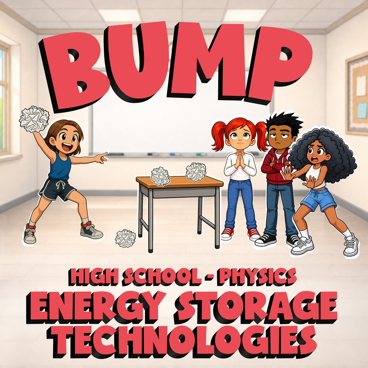 Energy Storage Technologies BUMP Science Game - No Prep Physics Review Activity