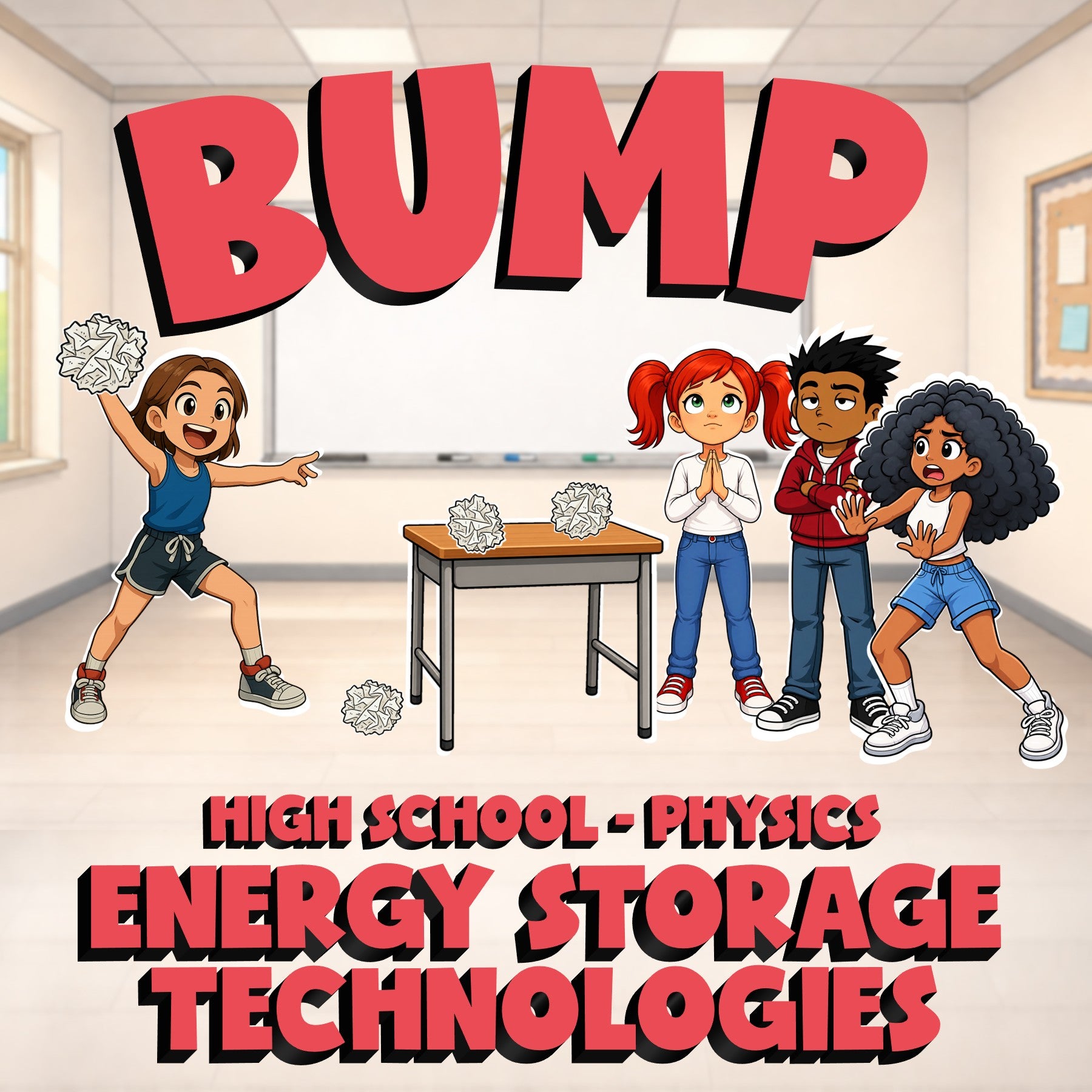 Energy Storage Technologies BUMP Science Game - No Prep Physics Review Activity