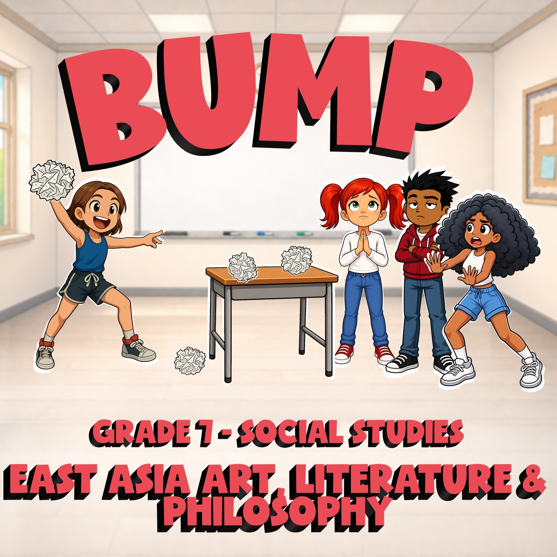 East Asia Art, Literature & Philosophy BUMP Socials Game - No Prep Grade 7