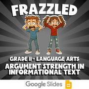 Argument Strength in Informational Text FRAZZLED ELA Game - No Prep Grade 11