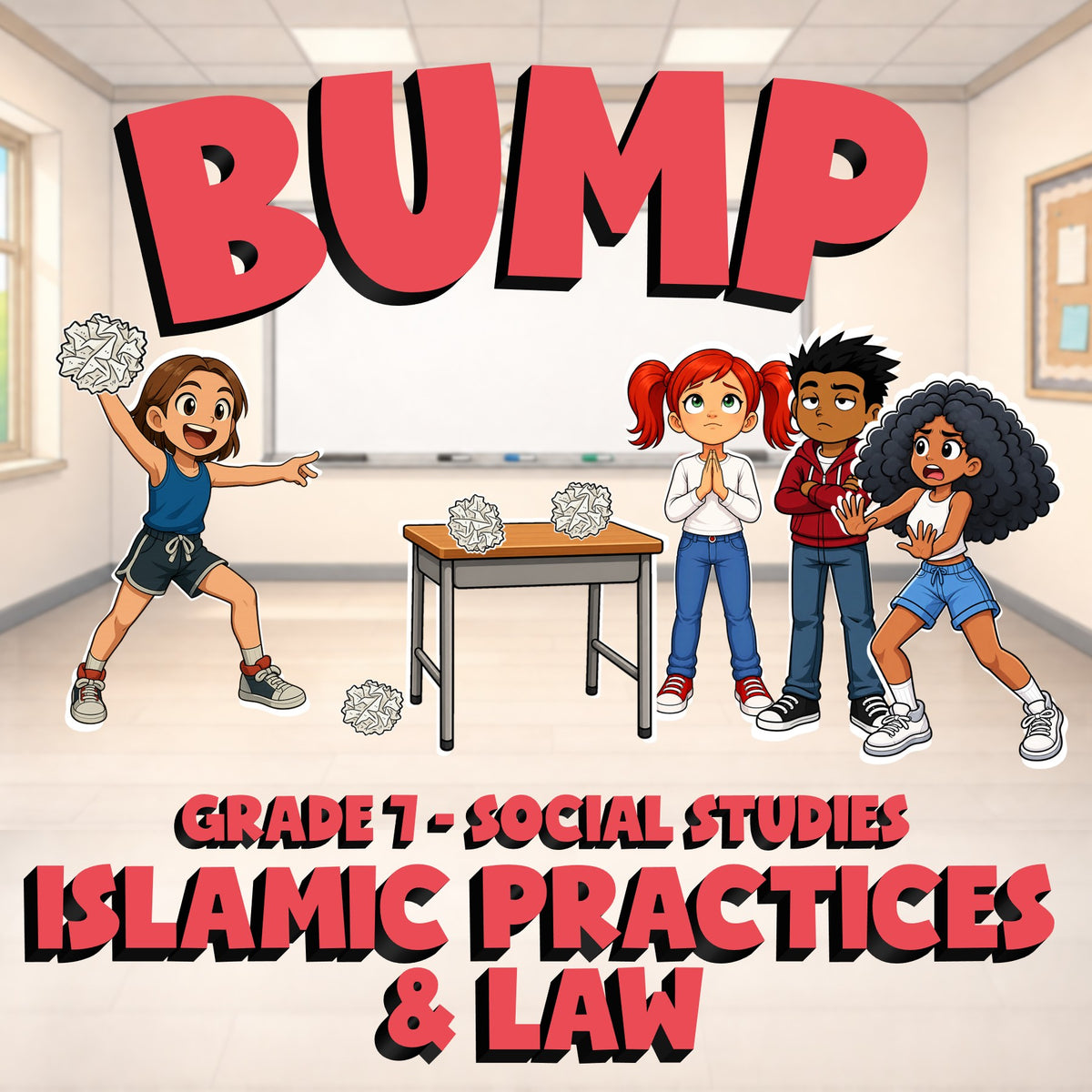 Islamic Practices & Law BUMP Socials Game - No Prep Grade 7 Review Activity