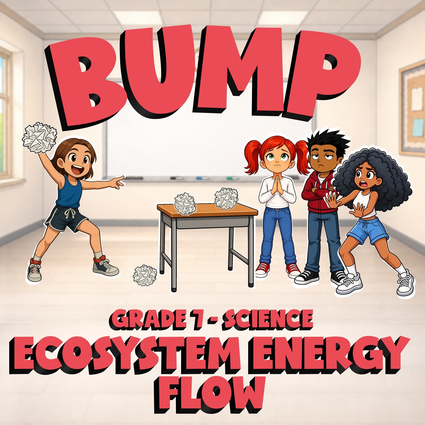 Ecosystem Energy Flow BUMP Science Game - No Prep Grade 7 Review Activity