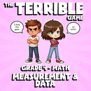 Measurement & Data THE TERRIBLE GAME - No Prep Grade 4 Math Review Activity