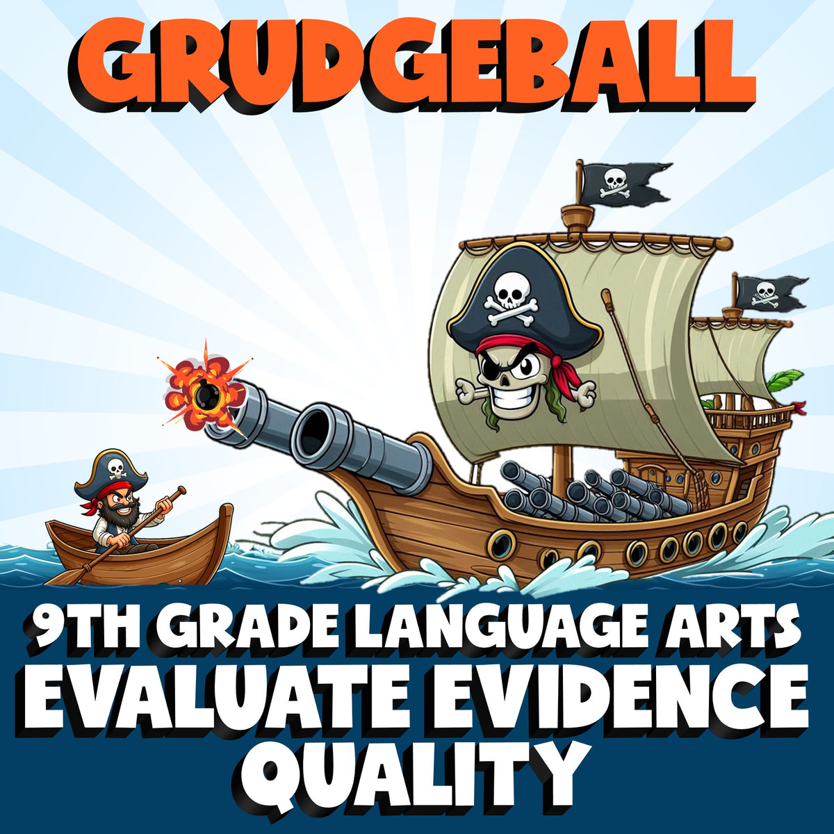 Evaluate Evidence Quality GRUDGEBALL ELA Game - No Prep Grade 9 Review Activity