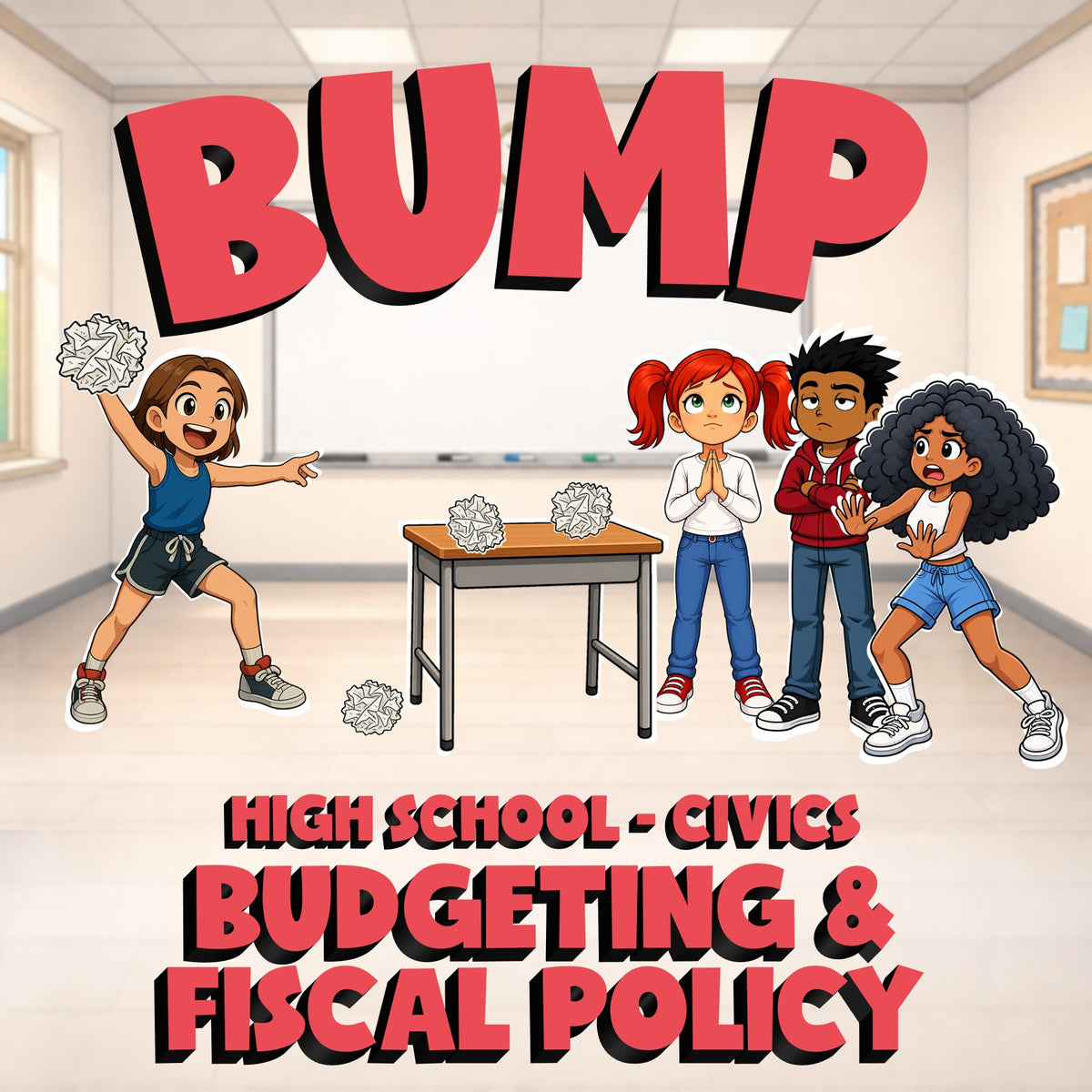 Budgeting & Fiscal Policy BUMP Civics Game - No Prep Review Activity