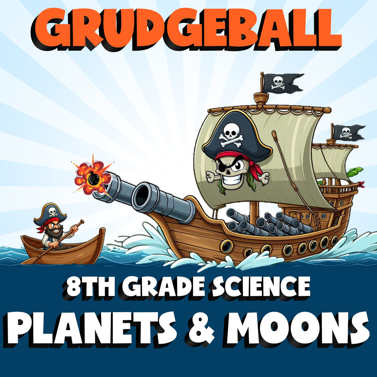 Planets & Moons GRUDGEBALL Science Game - No Prep Grade 8 Review Activity