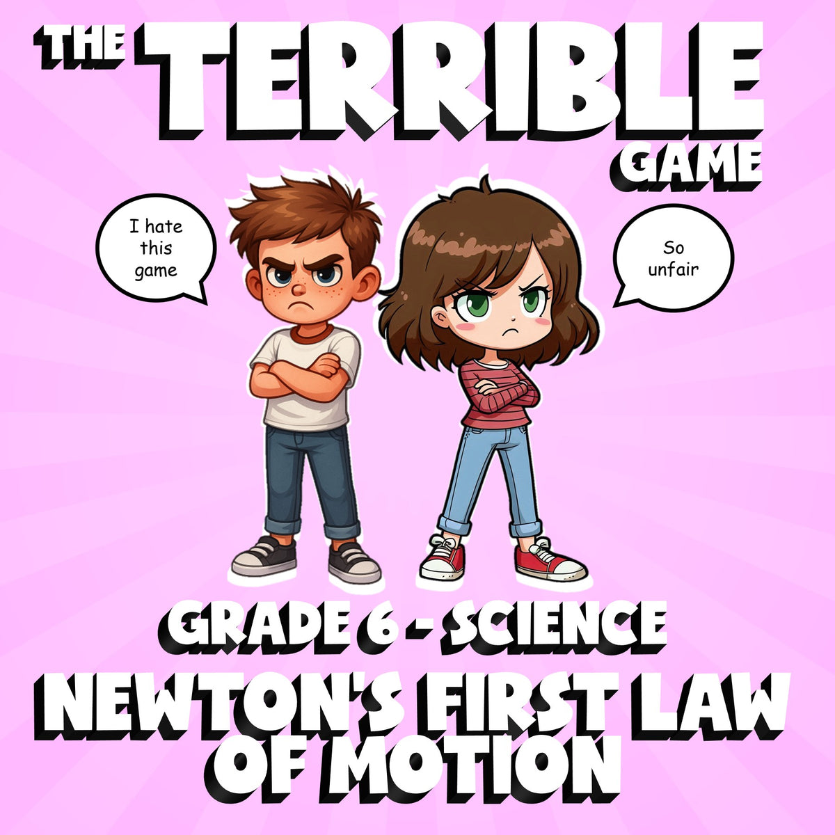 Newton's First Law of Motion THE TERRIBLE GAME - No Prep Grade 6 Science Review