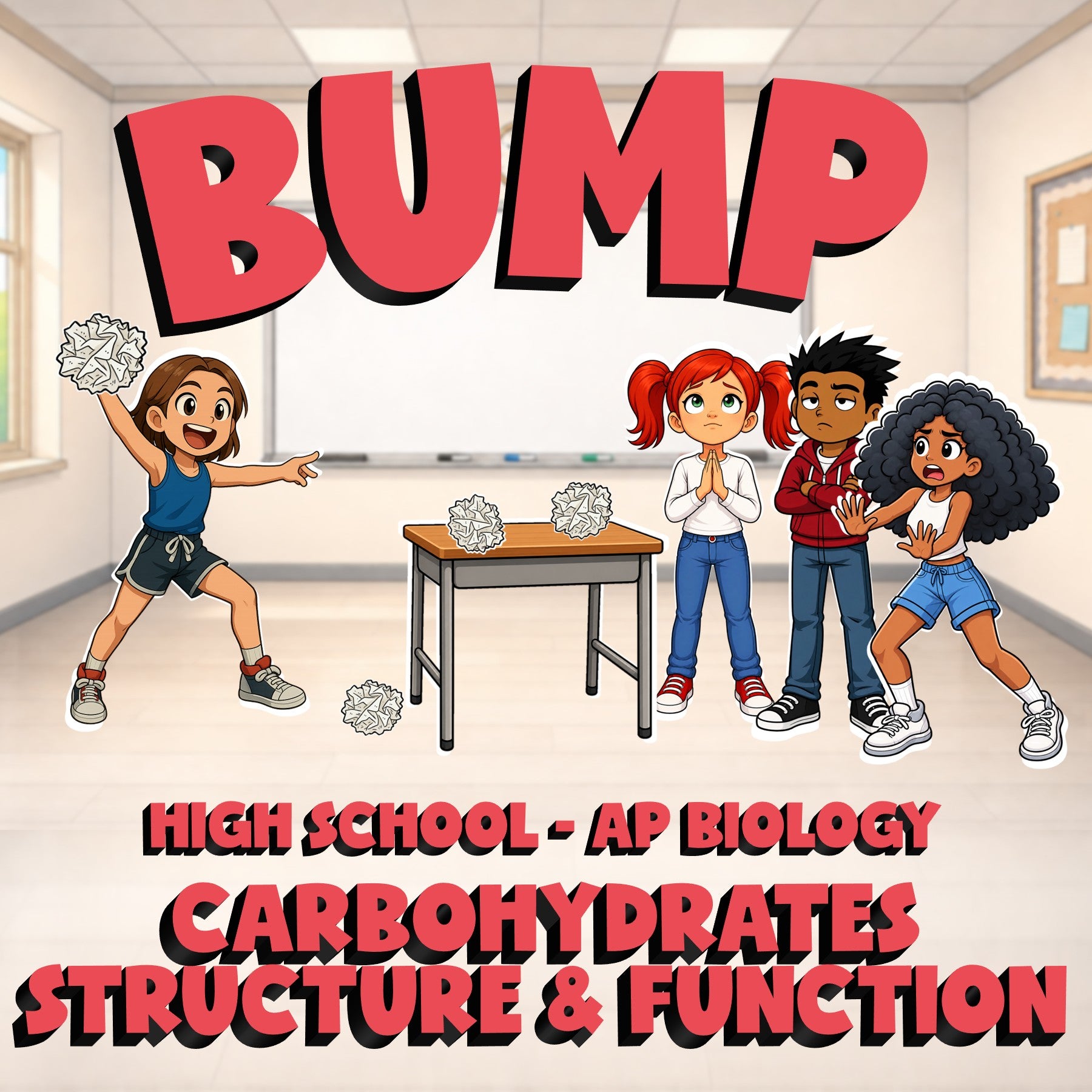 Carbohydrates Structure & Function BUMP Science Game - No Prep AP Biology Review