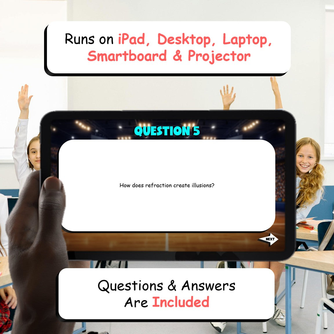 Reflection & Refraction TRASHKETBALL Science Game - No Prep Grade 5 Review