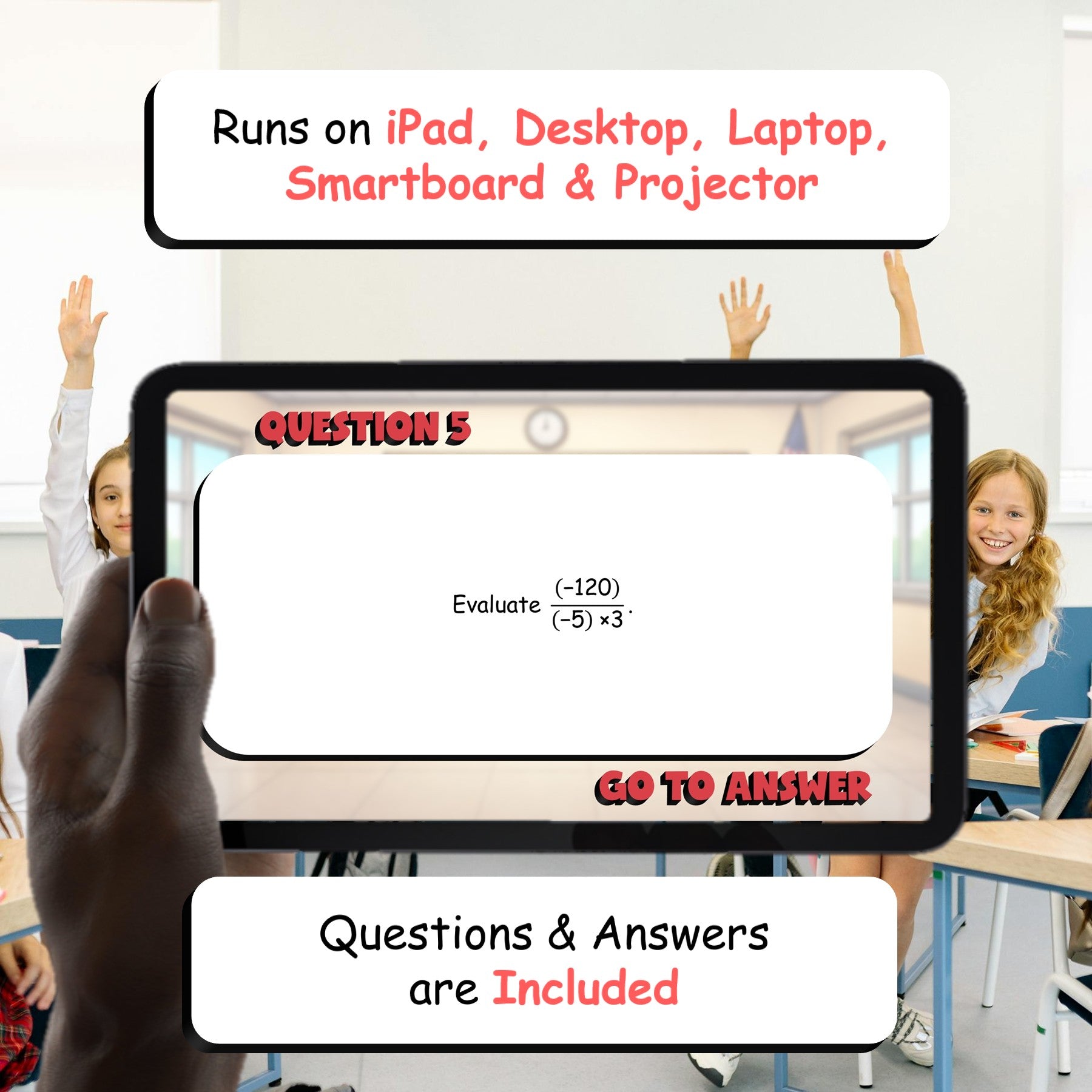 Multiply & Divide Integers BIG TERRIBLE GAME - No Prep Algebra 1 Math Review