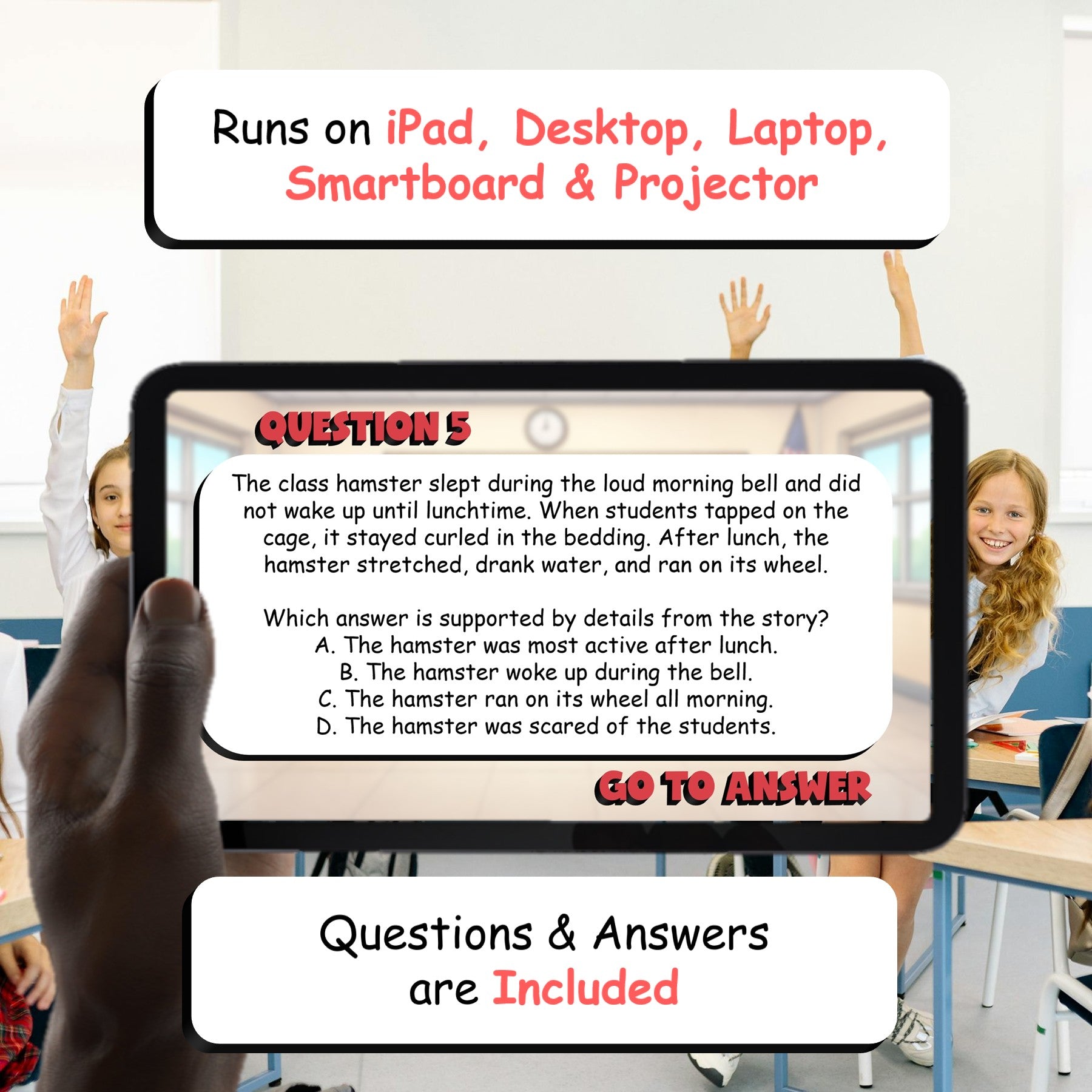 Identify Answers Supported by Text Evidence BIG TERRIBLE GAME - Grade 3 ELA