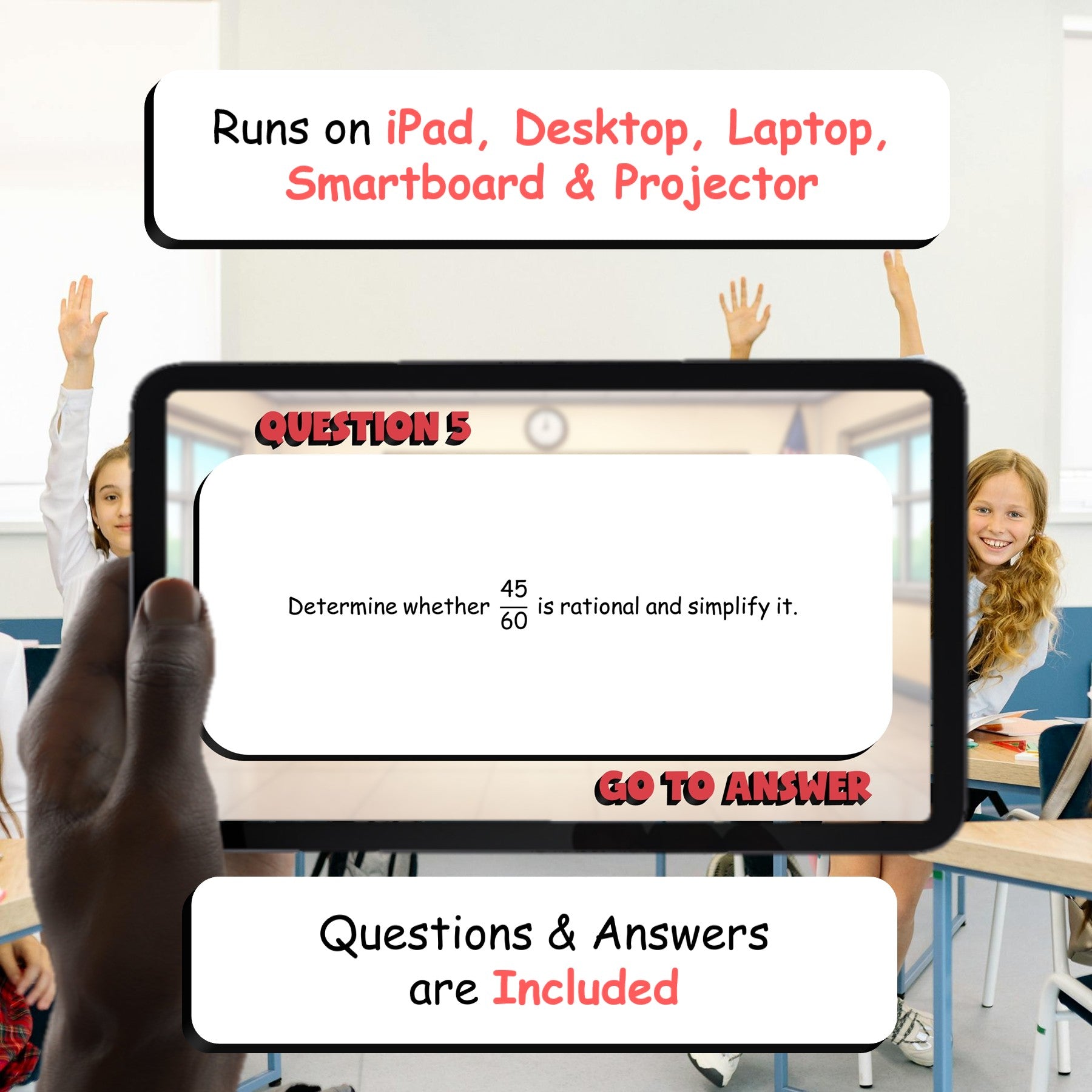 Rational Numbers BIG TERRIBLE GAME - No Prep Algebra 1 Math Review Activity