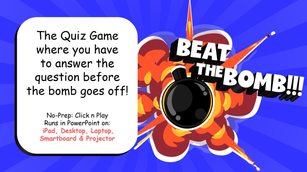 Beat the Bomb is an awesome game to use in the classroom, and it can even be used as a test